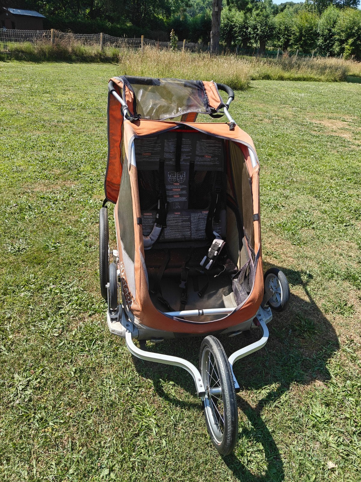 Fietskar Thule Chariot 2 + jogging kit, Enlèvement, Utilisé, Remorque pour enfant, Thule / Chariot