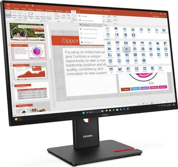 Lenovo ThinkVision T27-40, Computers en Software, DisplayPort, 101 t/m 150 Hz, Nieuw, Full HD