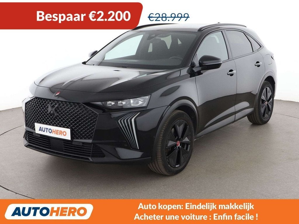 DS Automobiles DS 7 1.6 E-Tense Hybrid 4x4 Performance Line+, Autos, DS, 299 ch, Euro 6, Alcantara, Noir