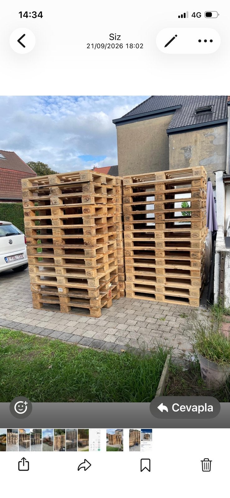 Euro palet als nieuw 46 stuks per stuks 9 euro…, Bricolage & Construction, Enlèvement, Comme neuf