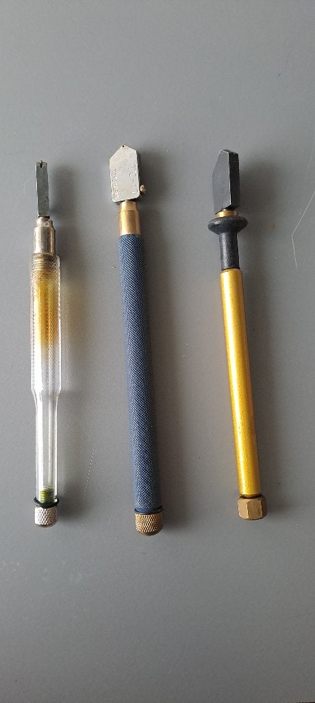 Glassnijders 3 stuks en 2 breektangen, Metaal, Zo goed als nieuw, Overige merken, Ophalen