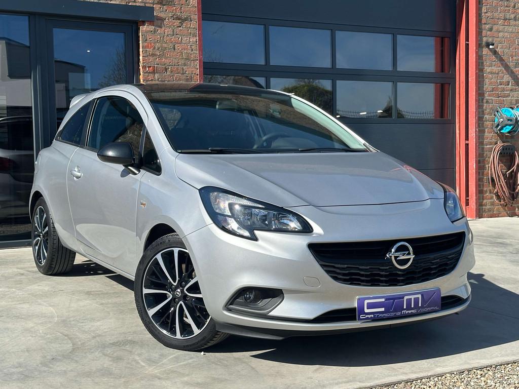 Opel Corsa 1.0 Turbo 115PK! Black Edition! Smartphone Link!, Auto's, Opel, Stof, Gebruikt, Zwart, Bedrijf