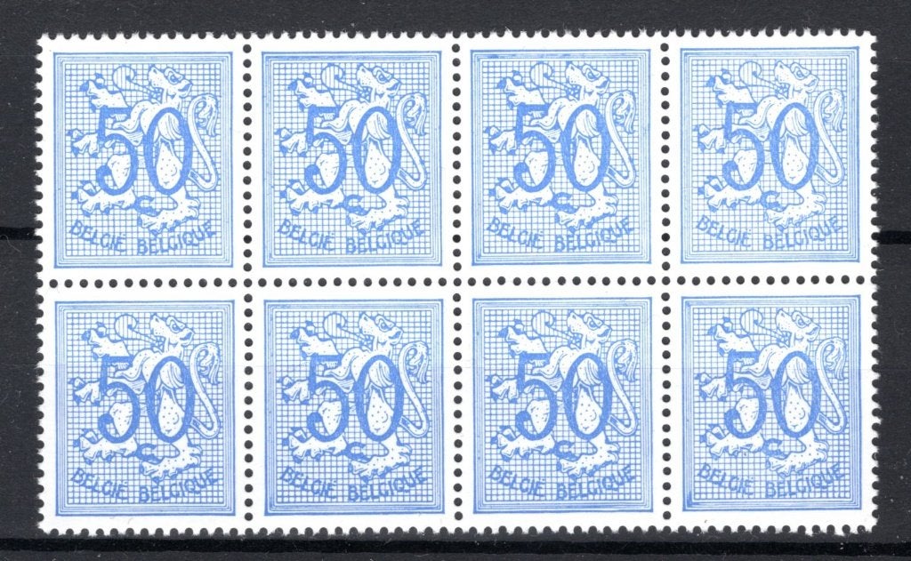 854 MNH 1951 - Cijfer op Heraldieke Leeuw (8 stuks), Postzegels en Munten, Postzegels | Europa | België, Verzenden, Postfris, Postfris