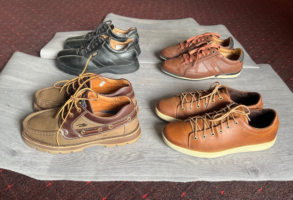 Lot de chaussures hommes (4 paires)., Envoi, Porté, Northwood,BOSS…etc., Chaussures de marche