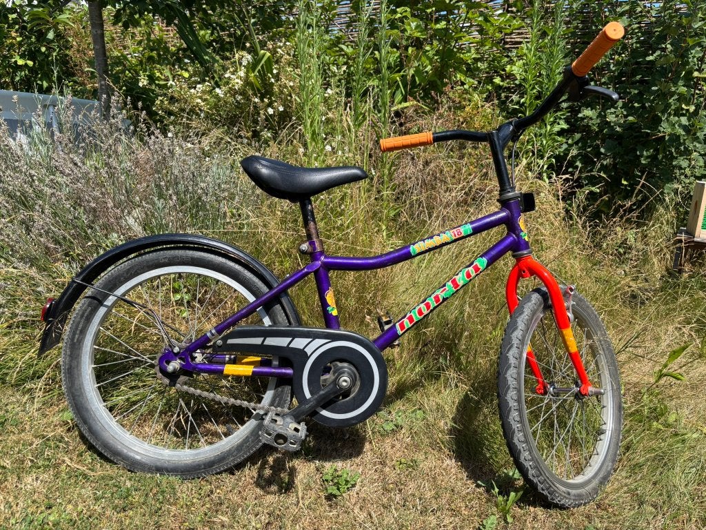 Fiets 18 inch (meisjes/jongens), Fietsen en Brommers, Ophalen, Terugtraprem, Gebruikt, Handrem