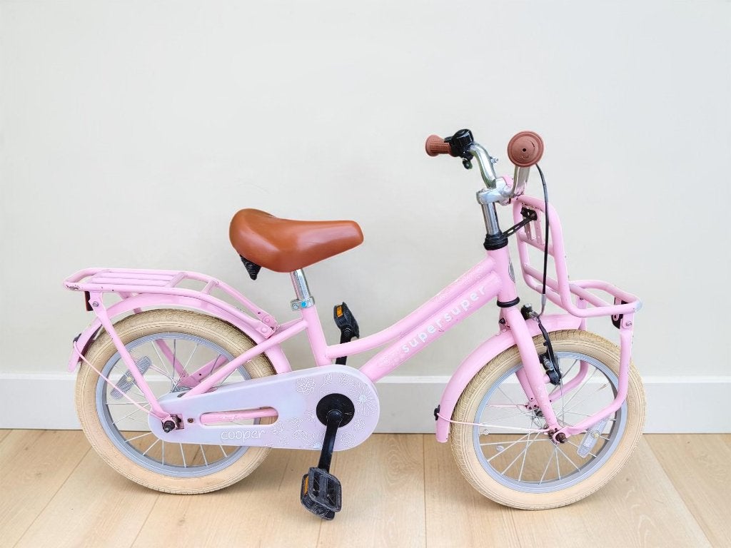 Supersuper Cooper 16 inch kinderfiets – zeer mooie staat, Fietsen en Brommers, Ophalen, Terugtraprem, Zijwieltjes, 16 tot 20 inch