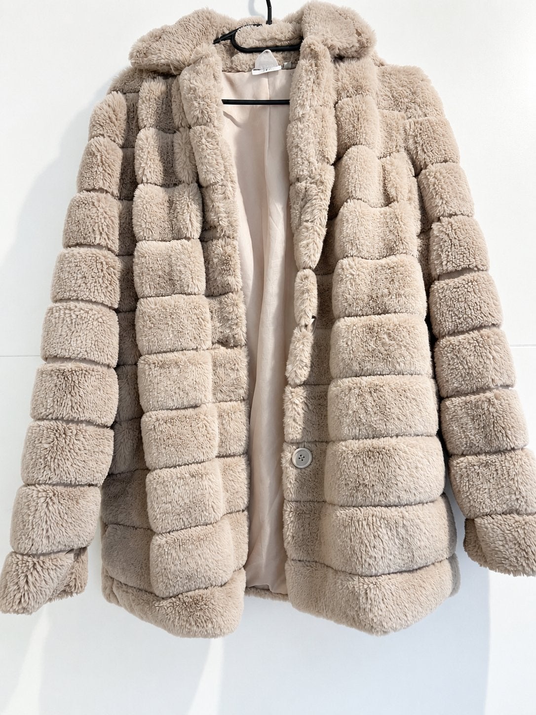 Prachtige teddy/faux fur jas, Kleding | Dames, Ophalen, Zo goed als nieuw, Maat 36 (S), Beige