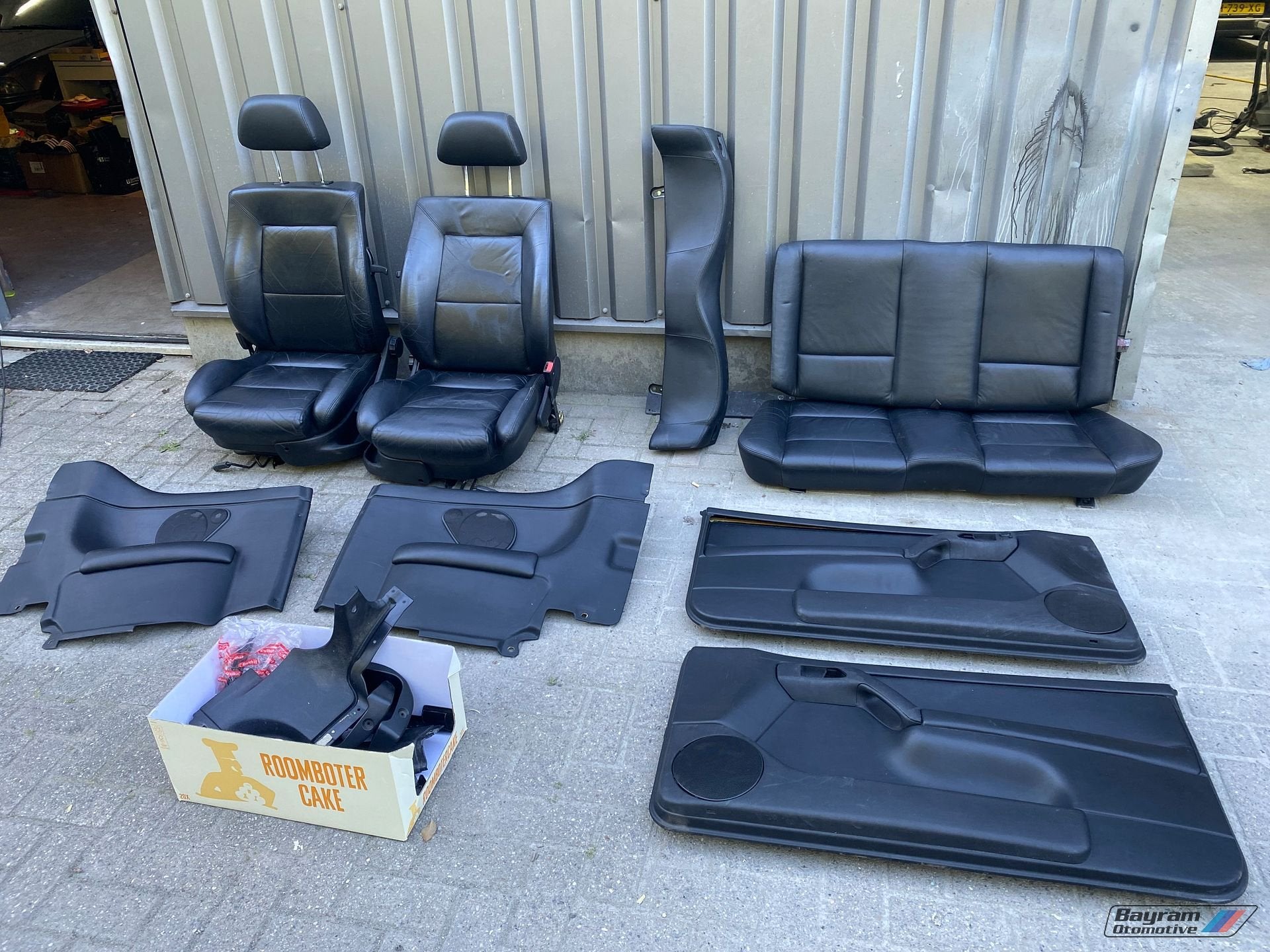 VW Golf 3 / 3,5 cabrio zwart lederen interieur t leder stoel, Auto-onderdelen, Gebruikt, -, Volkswagen, -