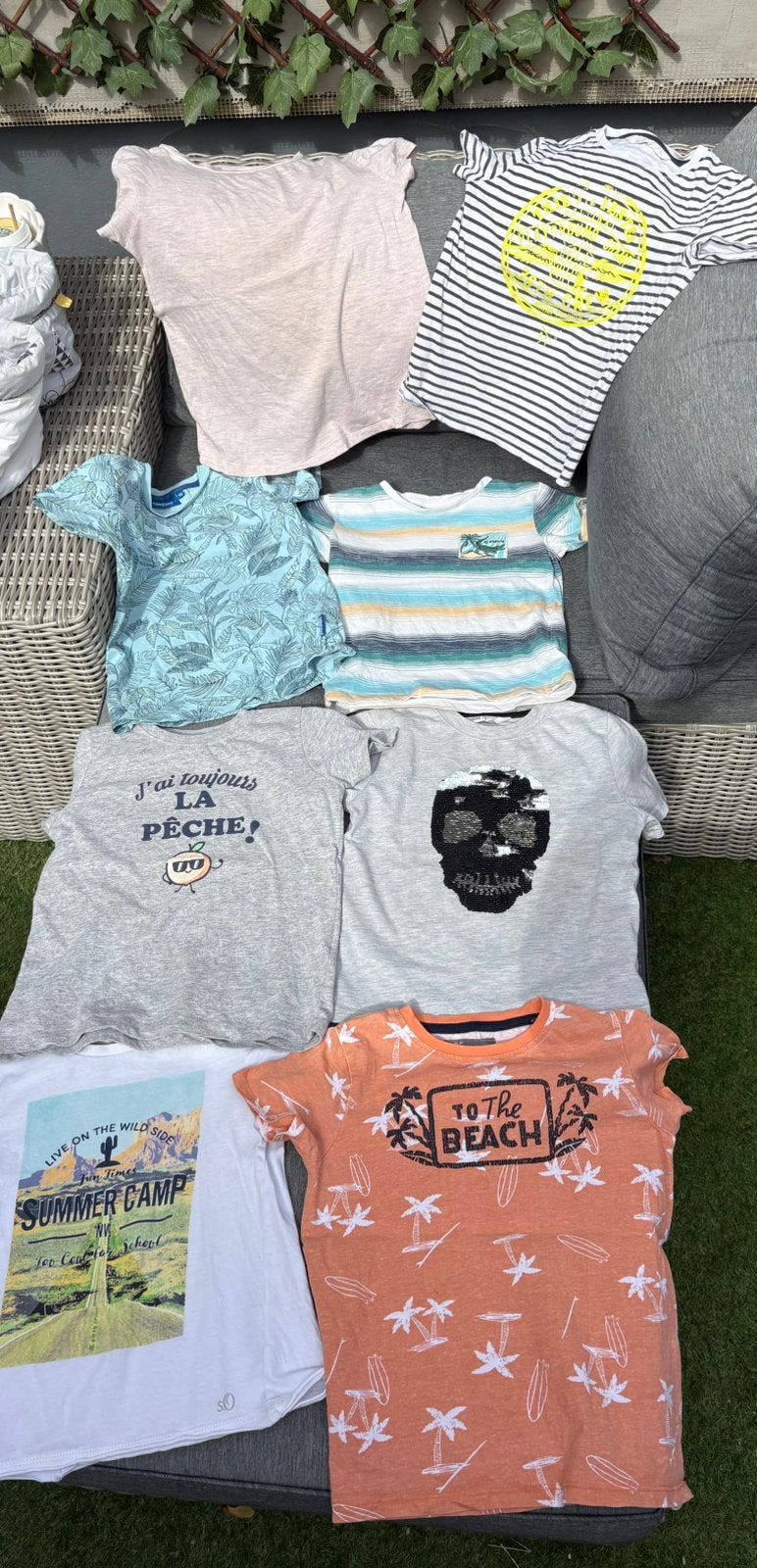Lot de 8 t-shirts manches courtes garçon – Taille 4/6 ans, Enlèvement, Utilisé, Garçon, Autres types