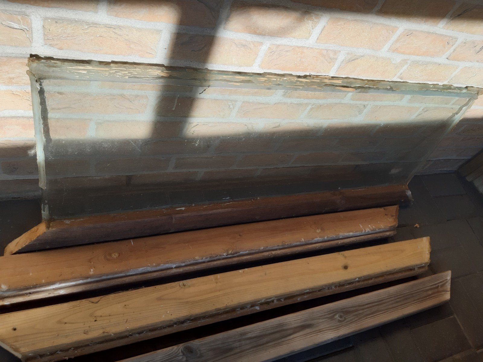 houten raam voor tuinhuis, tuinberging, kippenhok, Doe-het-zelf en Bouw, Ophalen, Gebruikt