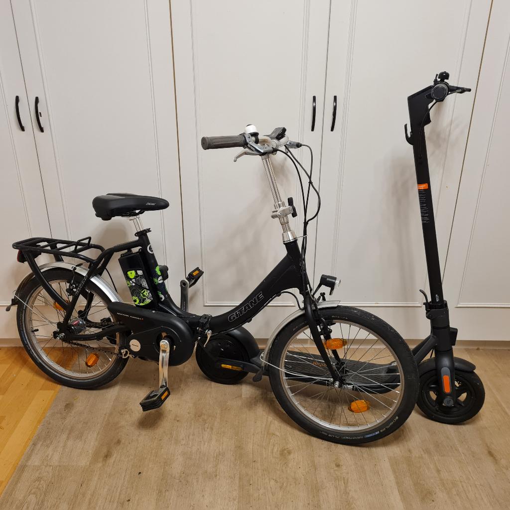 Elektrische Vouwfiets van bekende franse merk gitane, Zo goed als nieuw, Minder dan 47 cm, 50 km per accu of meer, Ophalen