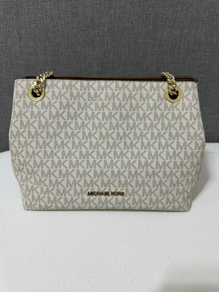 Michael Kors hand- & schoudertas (NIEUW), Handtassen en Accessoires, Toilettassen, Ophalen, Nieuw, Beige, Dame