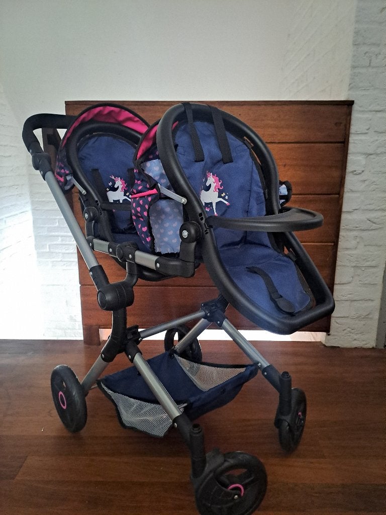 Poppenwagens Bayer Design - Tweeling poppenwagen, Enfants & Bébés, Jouets | Poupées, Enlèvement, Comme neuf