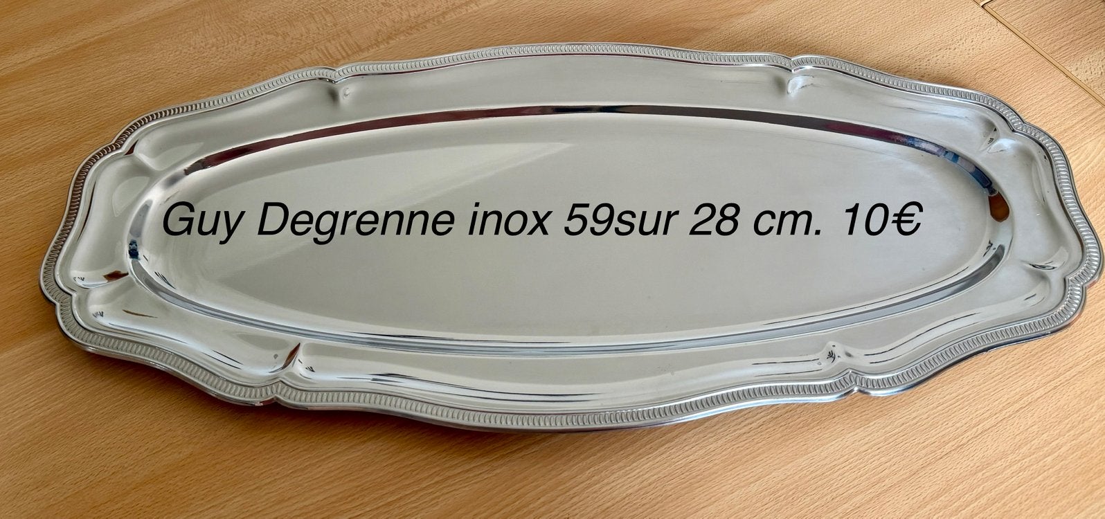 Plat inox Guy Degrenne, Plateau, Comme neuf, Guy Degrenne, Enlèvement