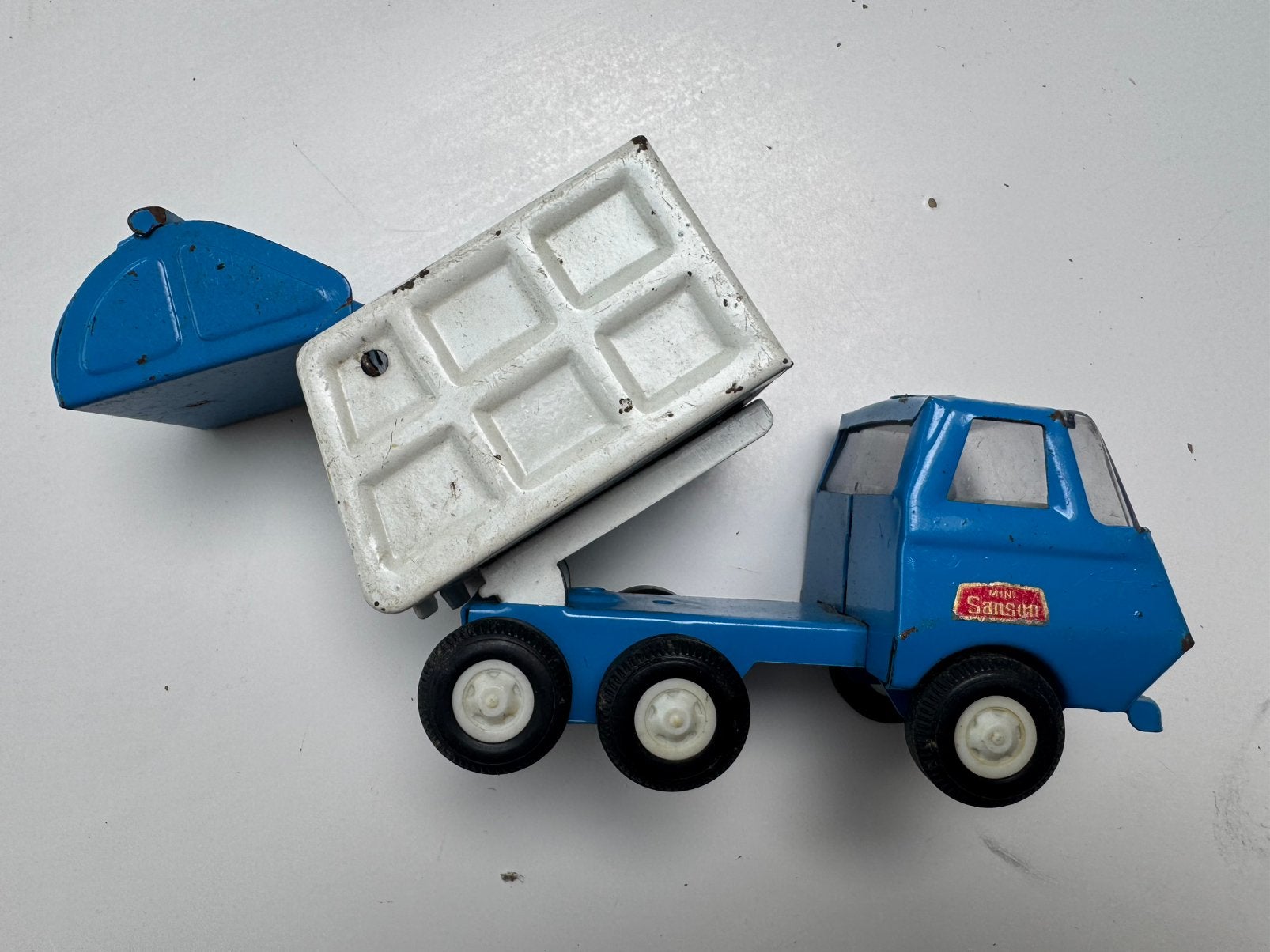 Oude ijzeren vuilniswagen, Ophalen of Verzenden, Gebruikt