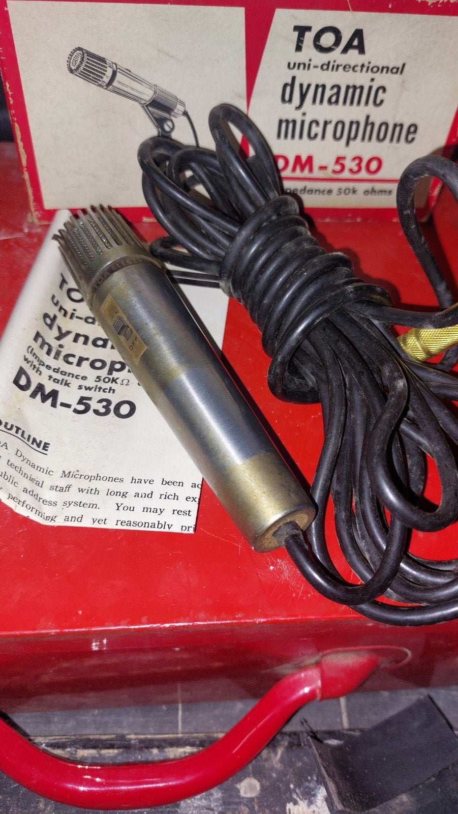 vintage TOA hoogohmige microfoon, Ophalen of Verzenden