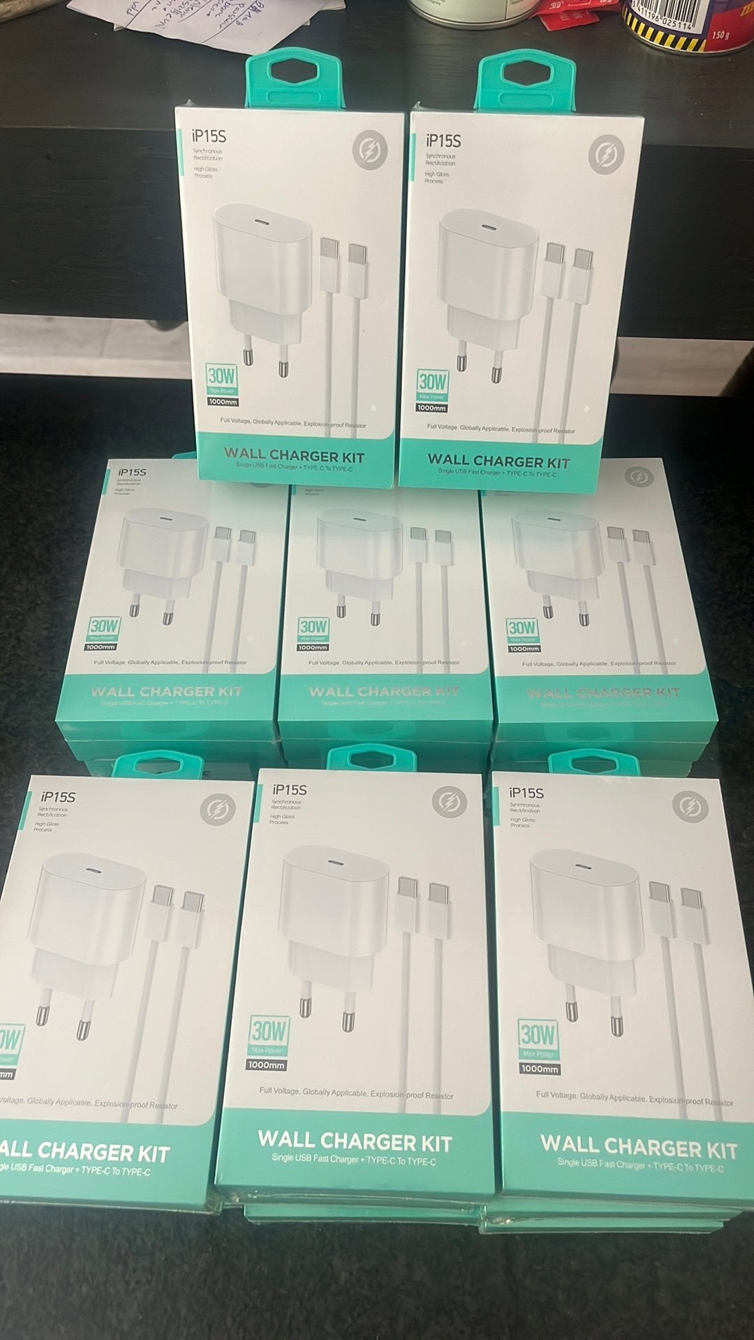 Lot revendeur 20 kits chargeur 30w fiche et cable, Télécoms, Enlèvement, Neuf