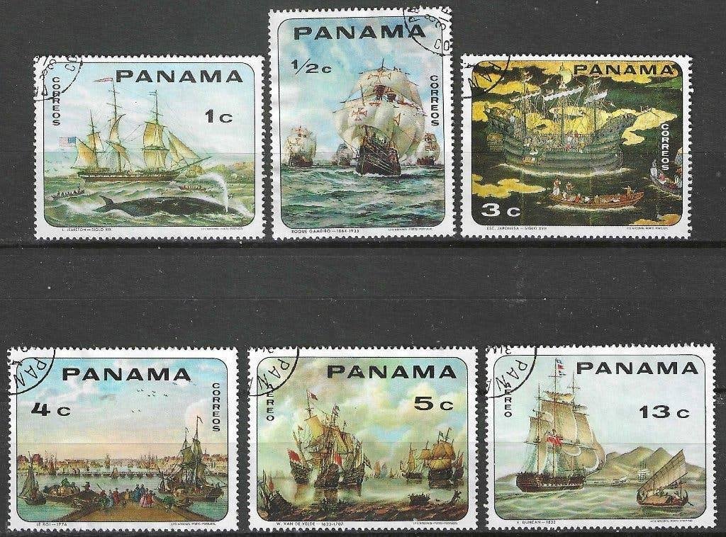 Panama 1968 - Michel 1063-1068 - Historische Schepen (ST), Verzenden, Gestempeld