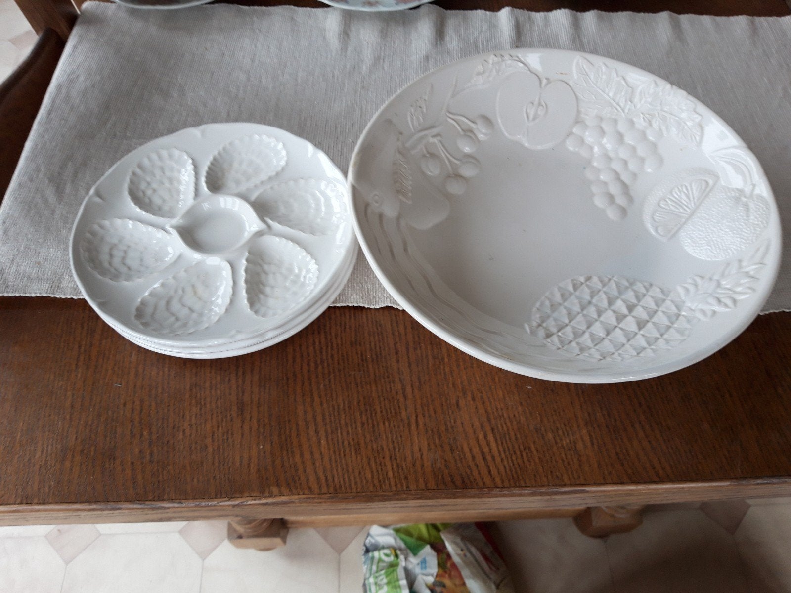 Assiettes à huîtres, Maison & Meubles, Cuisine | Vaisselle, Enlèvement, Neuf, Porcelaine, Assiettes(s)