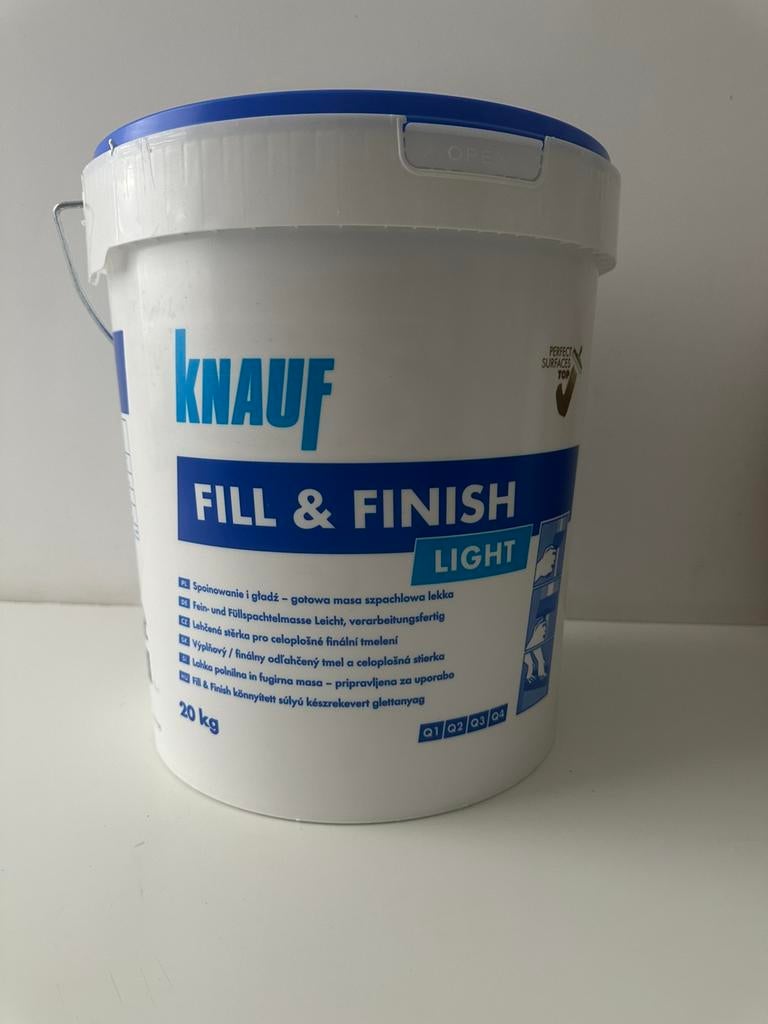 Fill et finish knauf, Bricolage & Construction, Peinture, Vernis & Laque, 20 litres ou plus, Enlèvement, Neuf