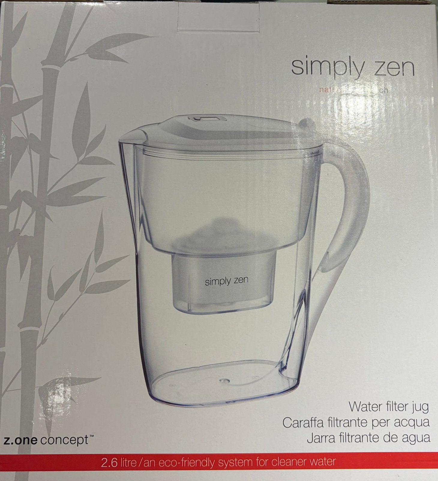 Simply zen natural approach, transperante water filter, 2 à 3 litres, Enlèvement ou Envoi, Neuf
