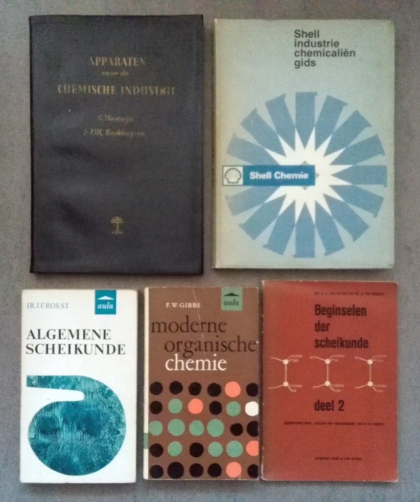 5 Vintage boeken Chemie en scheikunde, Boeken, Ophalen of Verzenden, Gelezen, Niet van toepassing