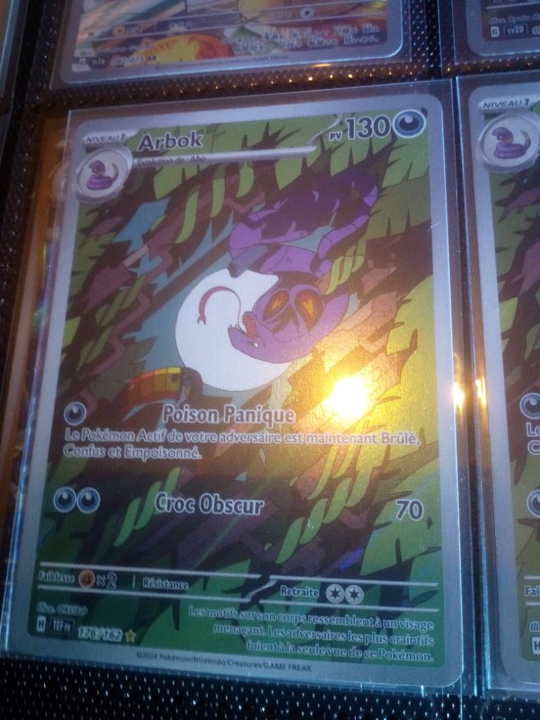 Arbok (TEF 176) Forces Temporelles. AR carte Pokémon, Envoi, Neuf, Cartes en vrac, Foil