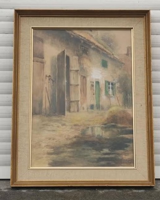 aquarelle signe renee prinz, Enlèvement ou Envoi, Aquarelle