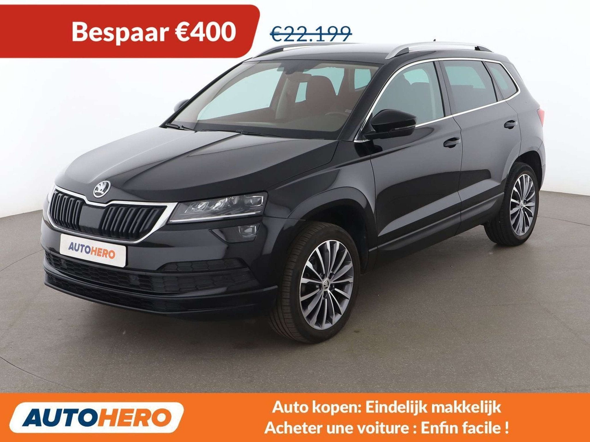 Skoda Karoq 1.5 TSI ACT Style (bj 2022, automaat), Auto's, Stof, 149 g/km, Zwart, Karoq