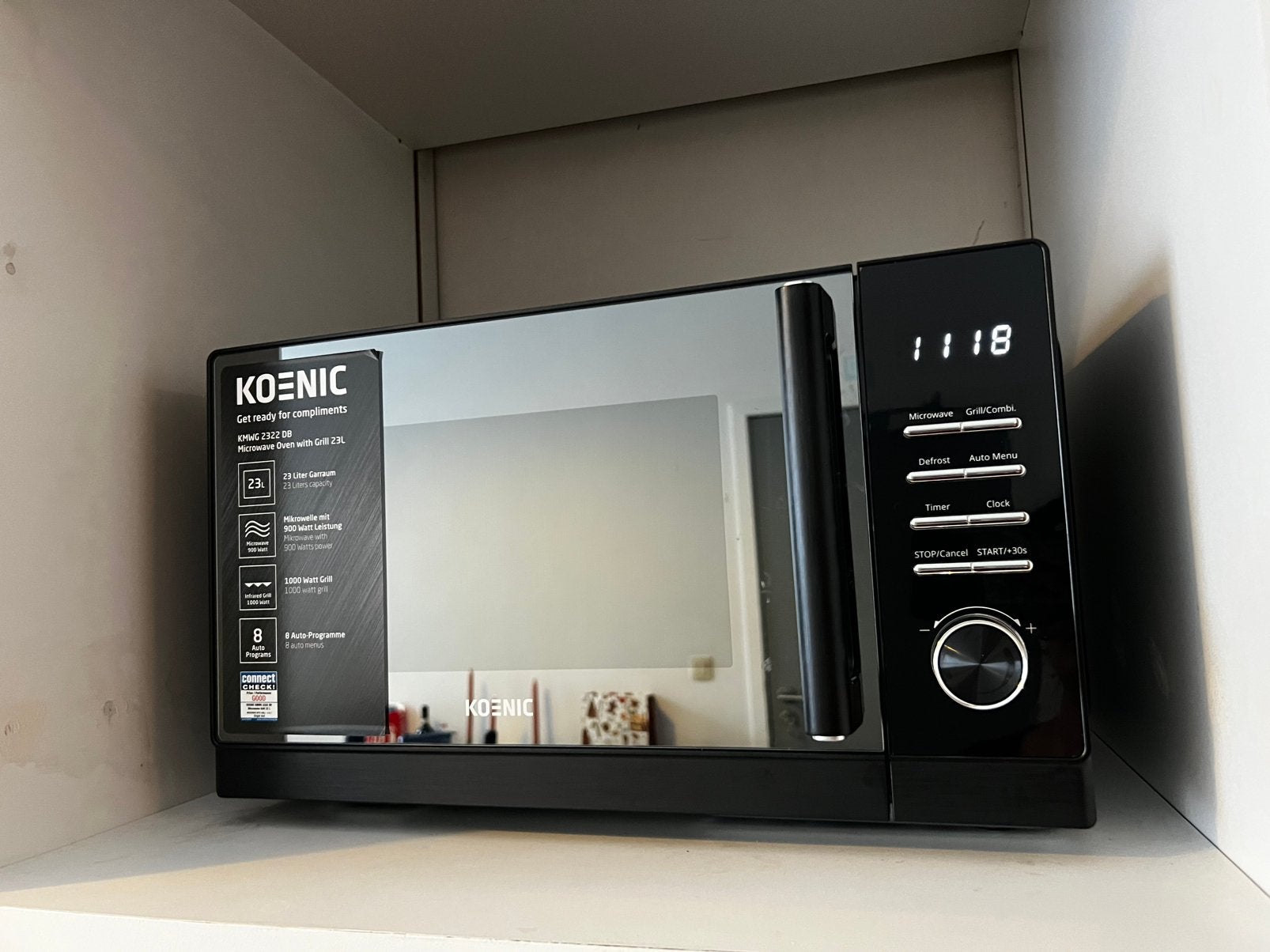 Koenic new combi microwave  (<7 months old) under warranty, Gril, Comme neuf, Enlèvement, 45 à 60 cm