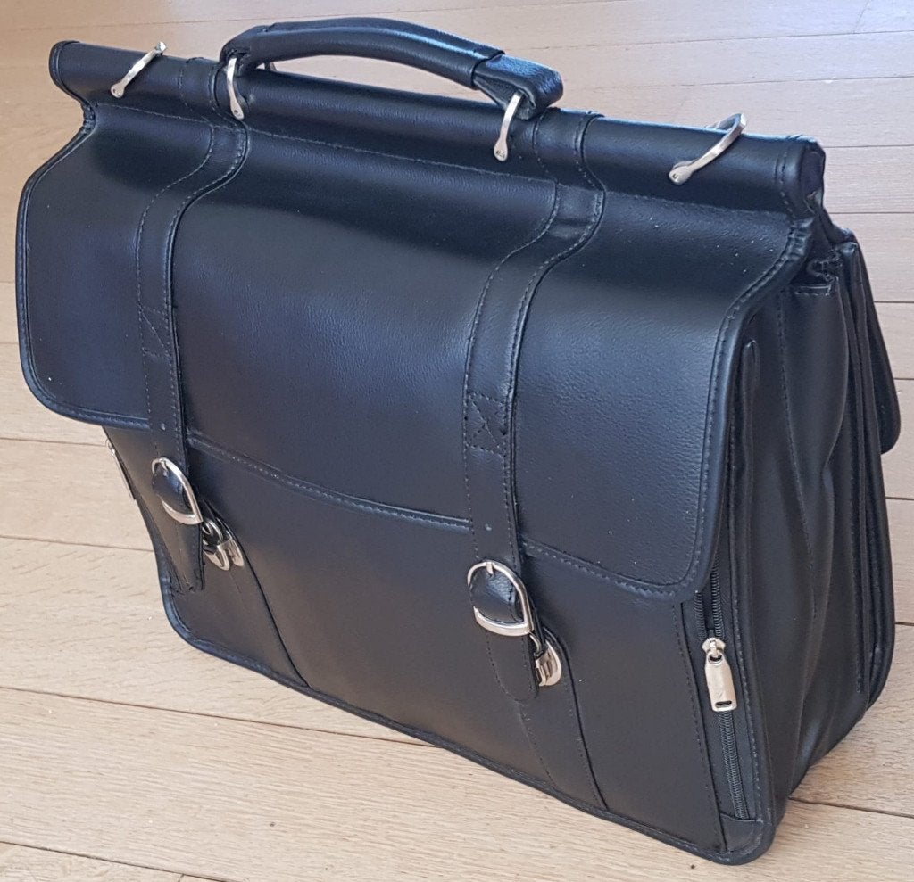 Élégante mallette de direction, Neuf, Noir, Enlèvement, 16 pouces