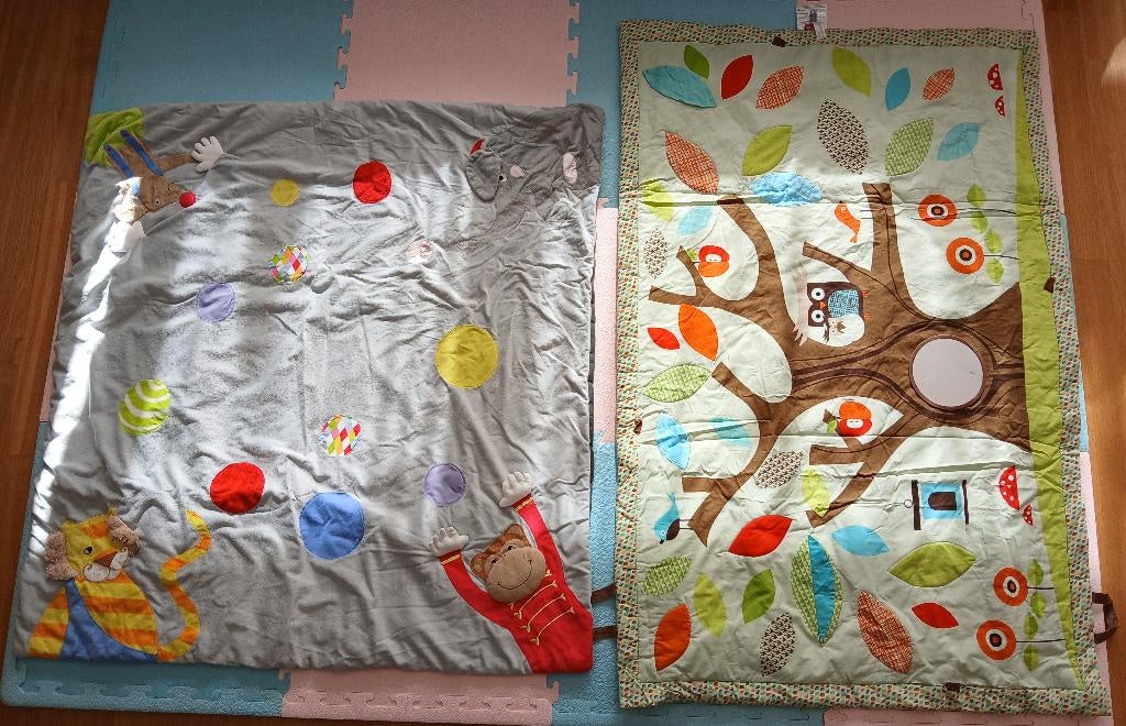 2x tapis d'éveil bébé avec sac de rangement, Enlèvement ou Envoi, Utilisé, Baby Gym