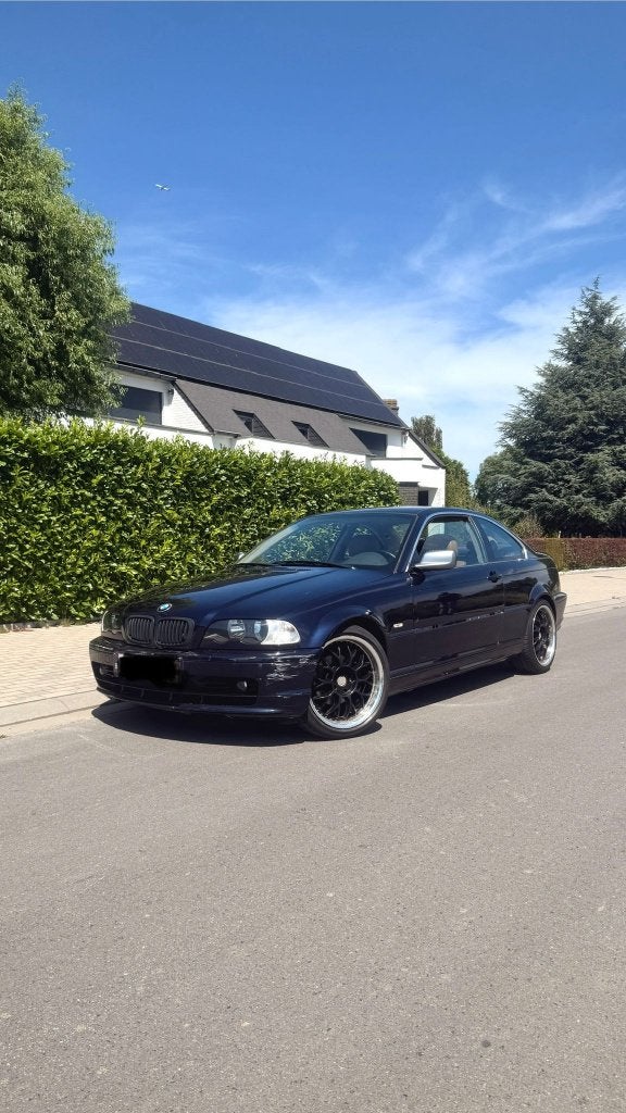 BMW 320 Ci (E46) leder, airco, CT blank, bladroze, 1998 cc, Achterwielaandrijving, Blauw, Bruin