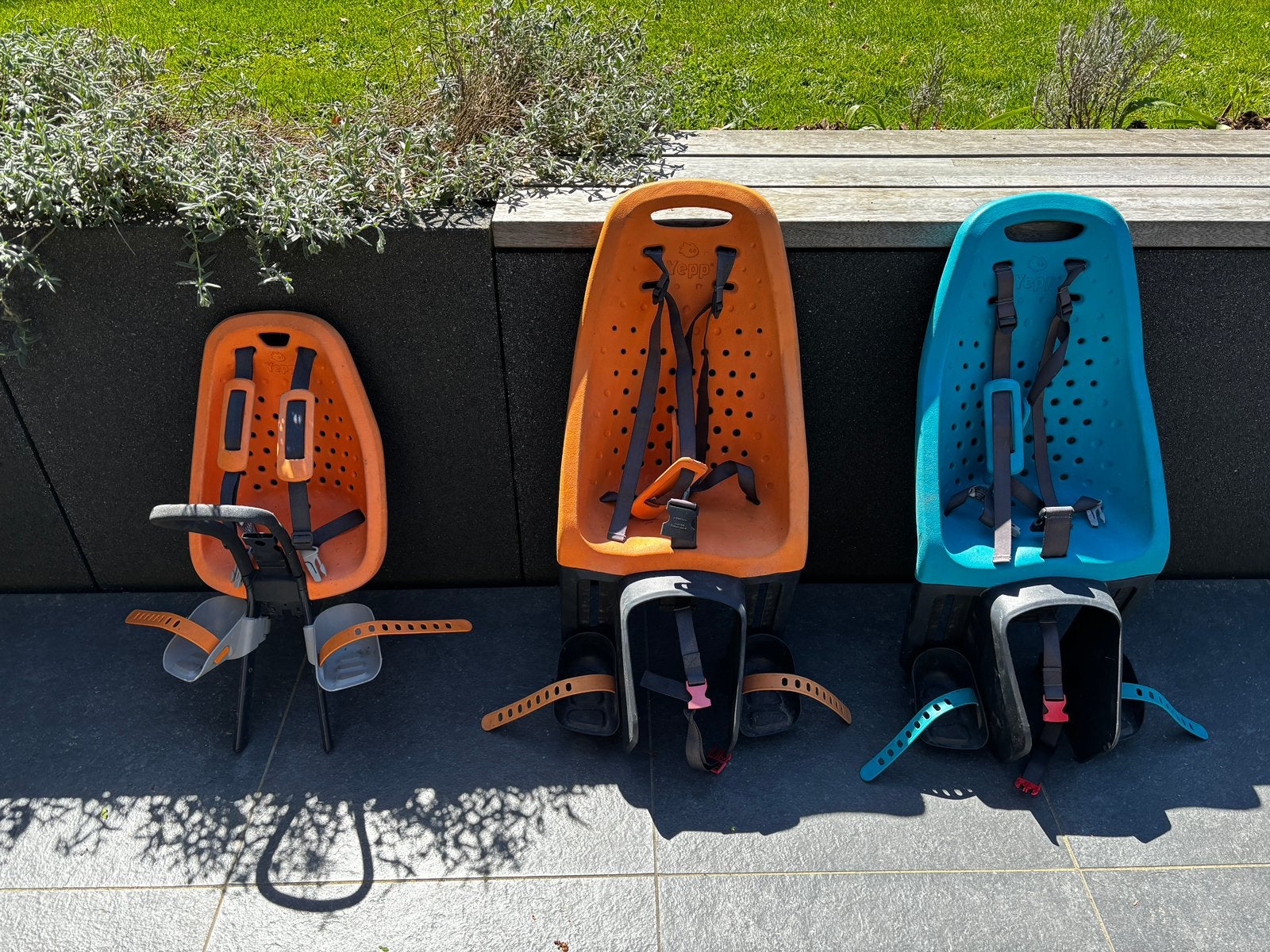 Yepp fietsstoel oranje of/en blauw, Dieren en Toebehoren, Ophalen, Gebruikt