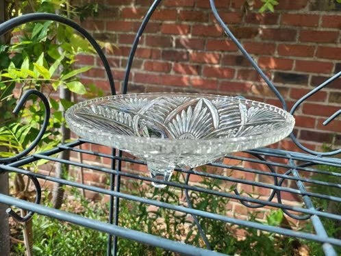 Prachtige Vintage Glazen Schaal op Pootjes, Antiek en Kunst, Ophalen