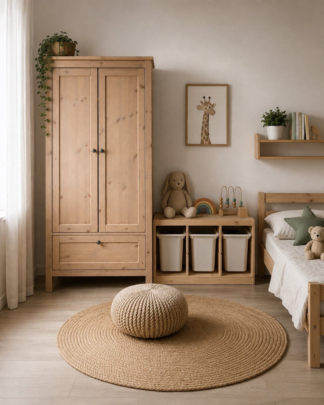 IKEA SUNDVIK kinderkledingkast - naturel/grenen versie, Ophalen, Zo goed als nieuw, Kast