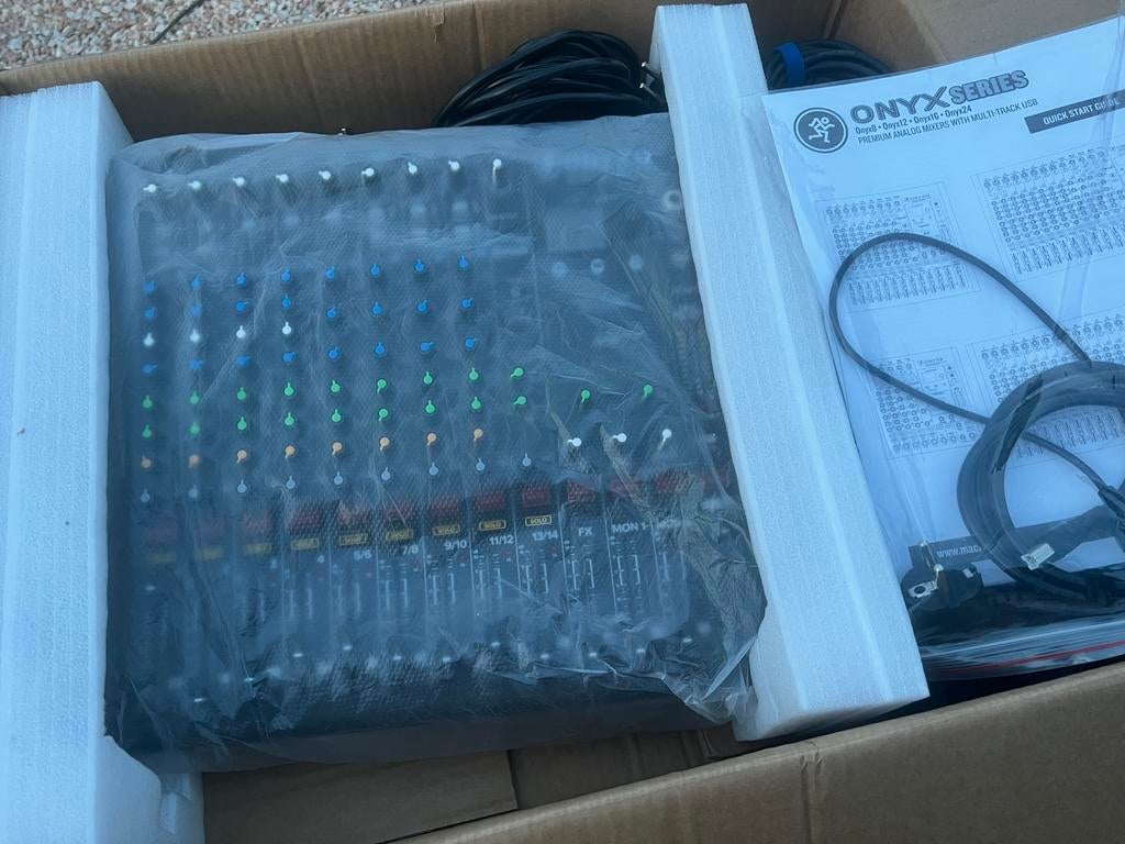 Complete Mackie PA/DJ Mackie set met 3xSRM450 Onyx12 2xmicro, Ophalen, Gebruikt