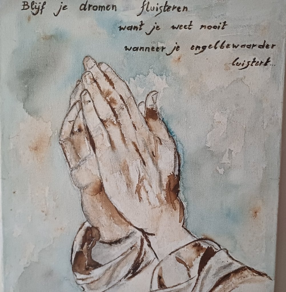 Schilderij 'blijf je dromen fluisteren', olieverf, nieuw., Antiek en Kunst, Ophalen, Olieverf