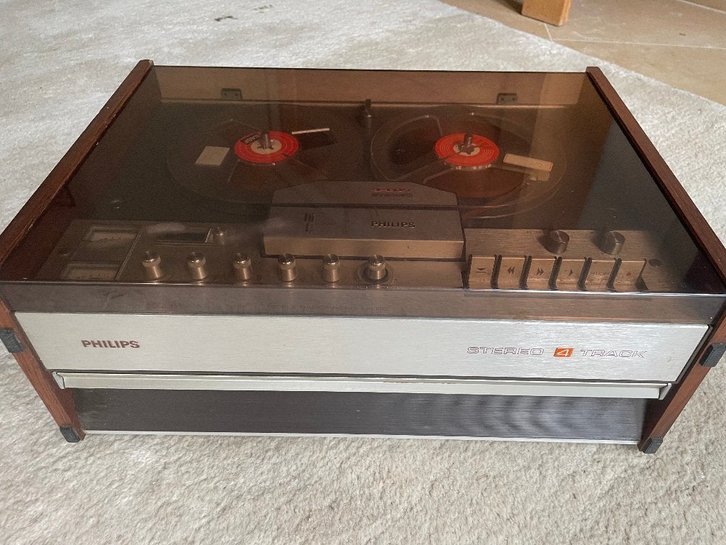Philips 4 track bandrecorder 4407, Audio, Tv en Foto, Bandrecorder, Ophalen, Bandrecorder, Met banden