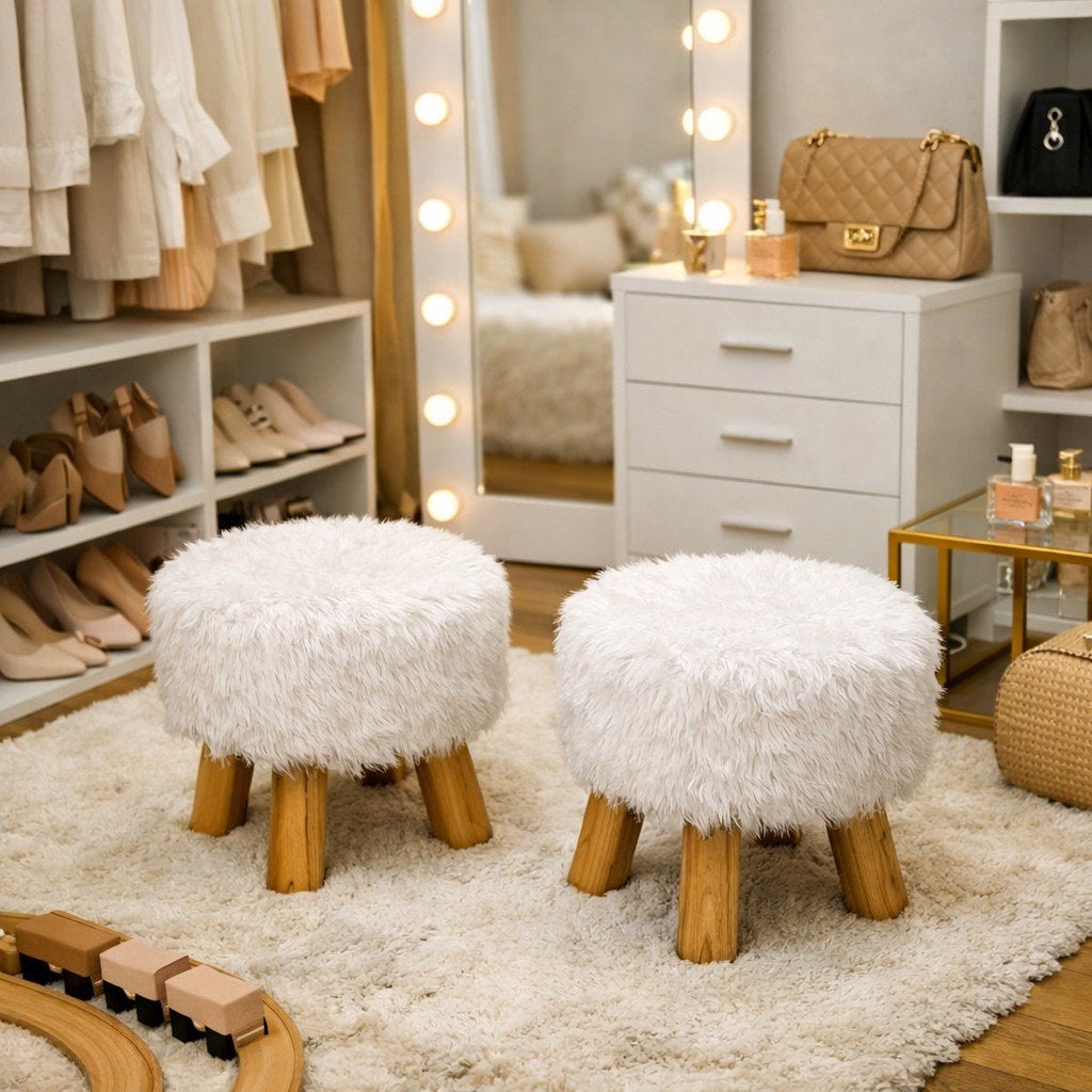 set tabouret : 1 set wit en 1 set mauve, Ophalen