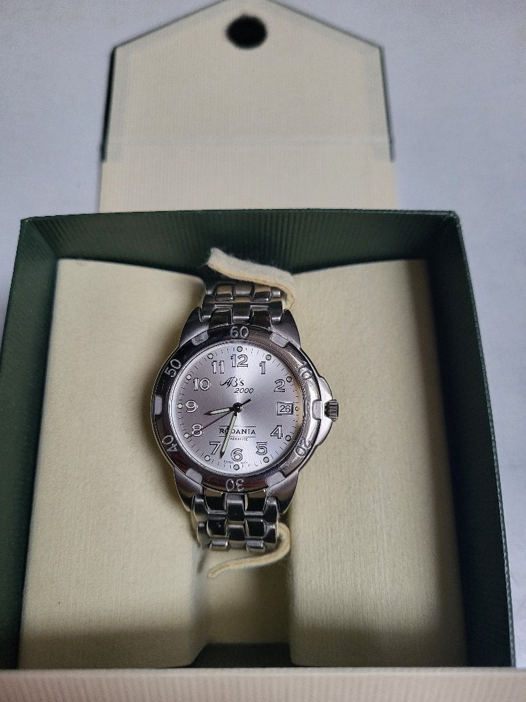 Horloge Rodania, Staal, Polshorloge, Zo goed als nieuw, Zilver