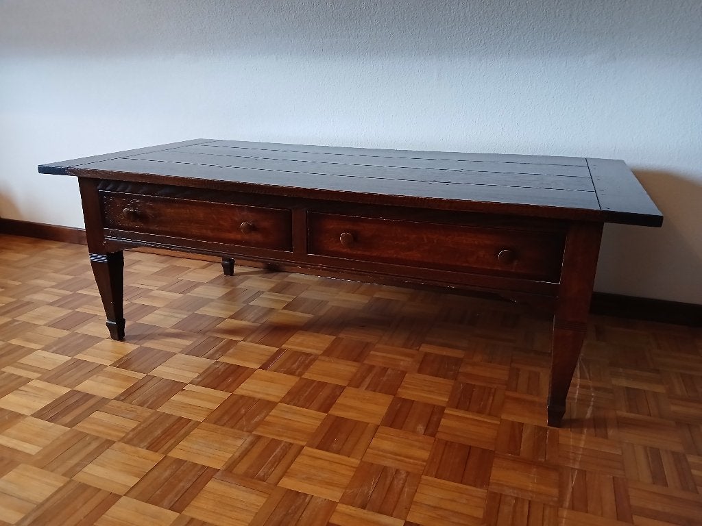 Massief eiken Salontafel, Ophalen, Zo goed als nieuw, Eikenhout