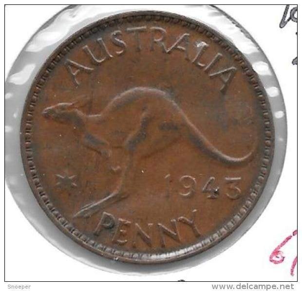 australia 1 penny 1943 M km 36 vf+, Timbres & Monnaies, Monnaies | Amérique, Envoi, Amérique du Sud, Monnaie en vrac