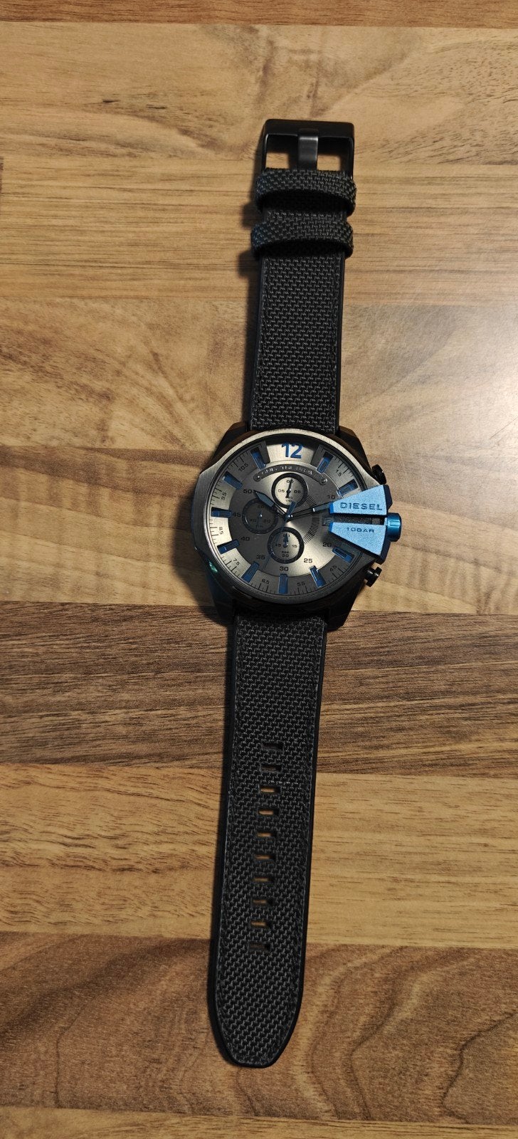 Diesel heren horloge dz4500, Overige merken, Gebruikt, Staal, Polshorloge