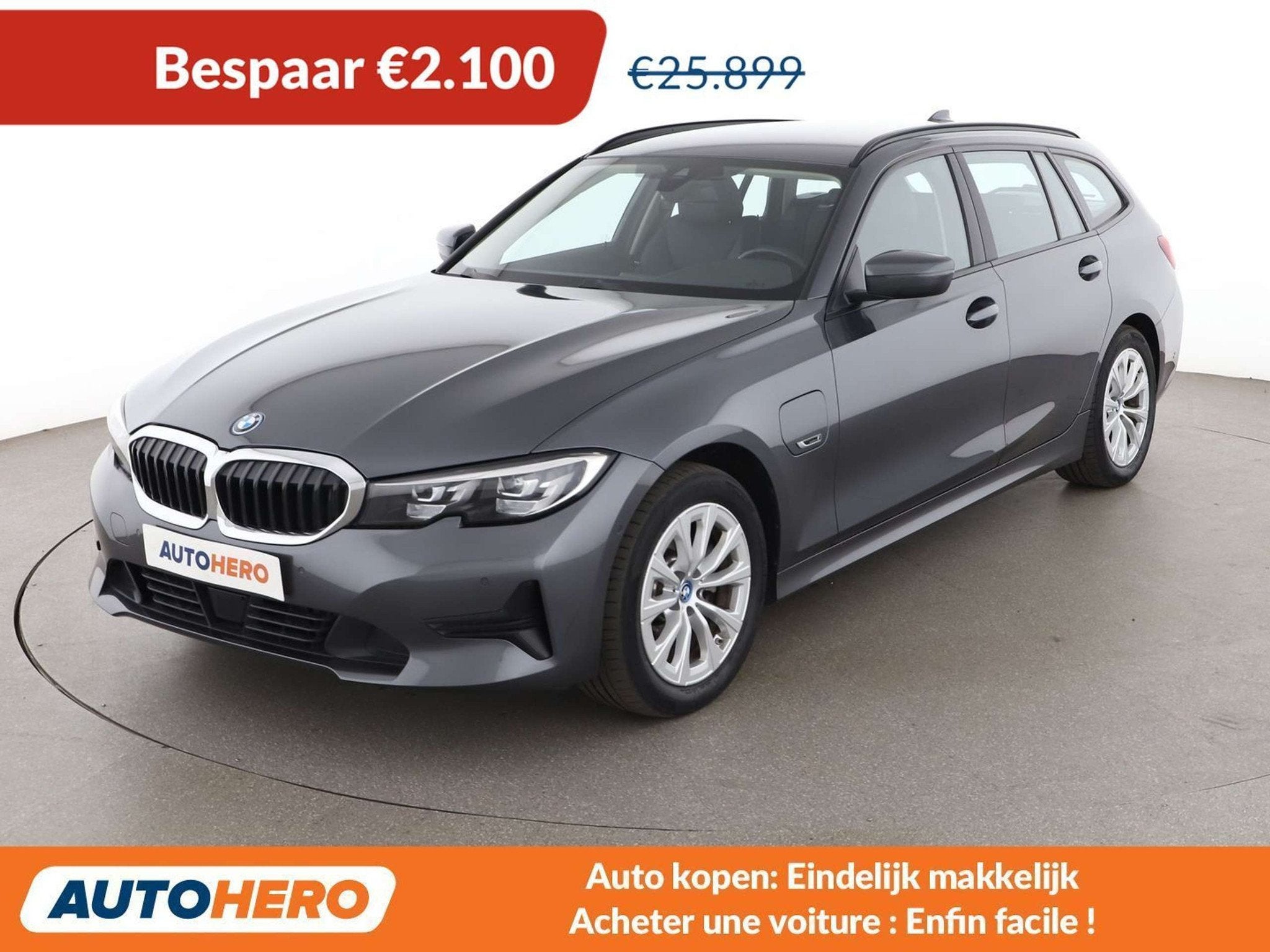 BMW 3 Serie 320 320e Advantage (automatique), Autos, Cuir, Argent ou Gris, Achat, 1900 kg