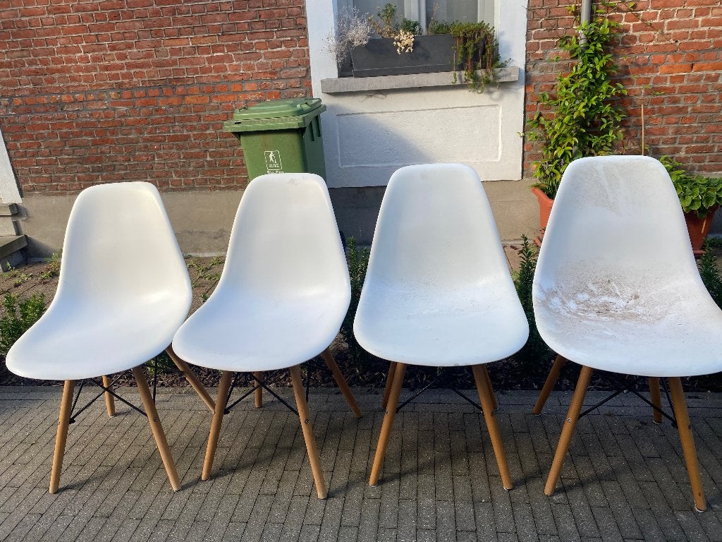 twee stoelen gratis op te halen, Huis en Inrichting, Ophalen, Gebruikt, Wit, Vier