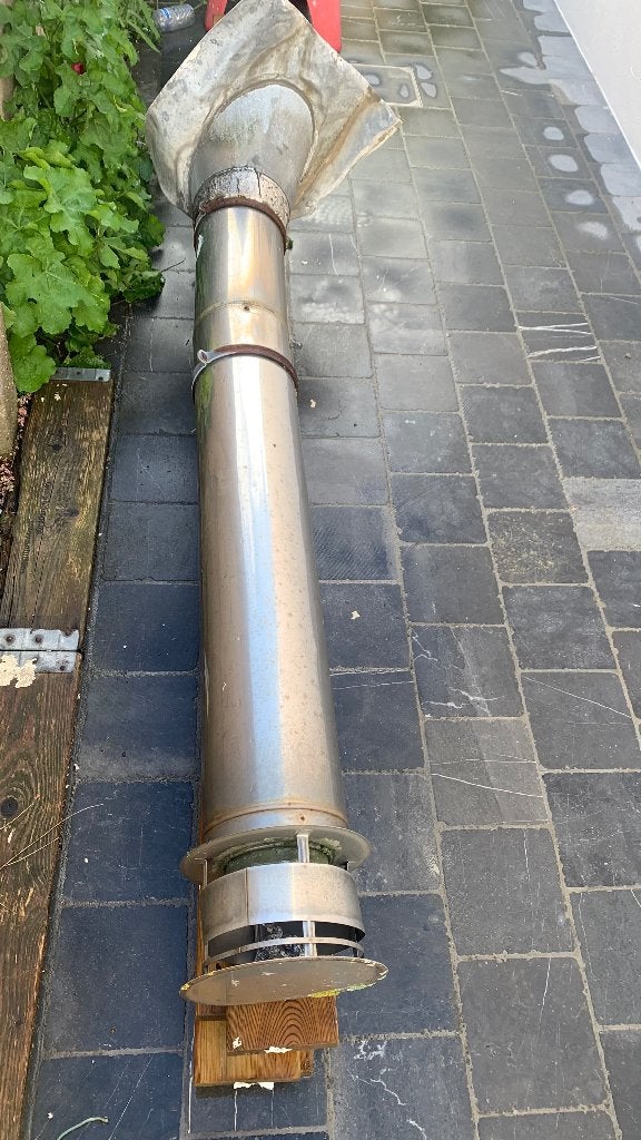 Dubbelwandige kachelpijp 150 diameter, Huis en Inrichting, Ophalen, Gebruikt, Overige soorten