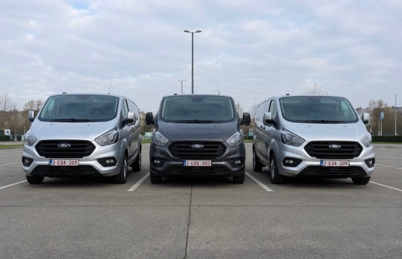3x Ford Transit Custom 2019, Autos, Camionnettes & Utilitaires, Bluetooth, Argent ou Gris, Achat, Euro 6