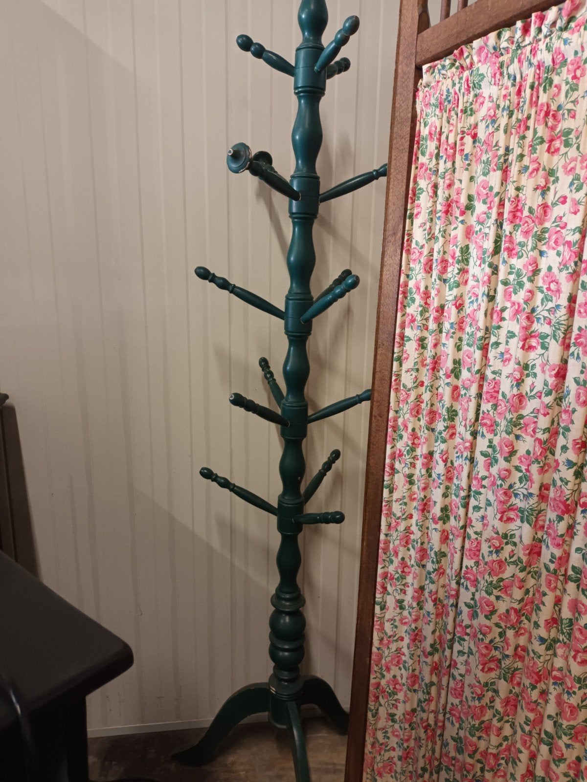 Prachtige Vintage Houten Staande Kapstok (185 cm) – Donkergr, ###, Enlèvement, Bois, ###