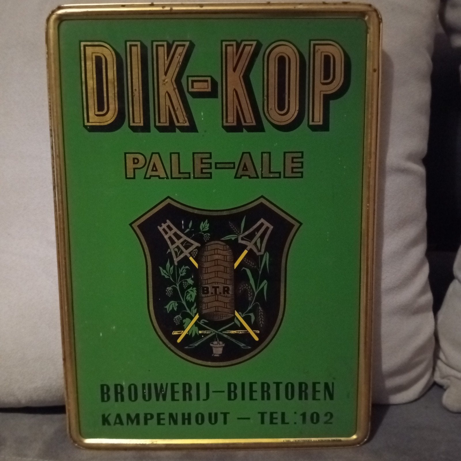 Plaque publicitaire Dik-Kop, Collections, Enlèvement